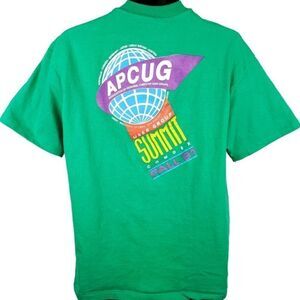 APCUG Computer User Group Summit T Shirt Vintage 90s 1991 Made In USA Mens Large